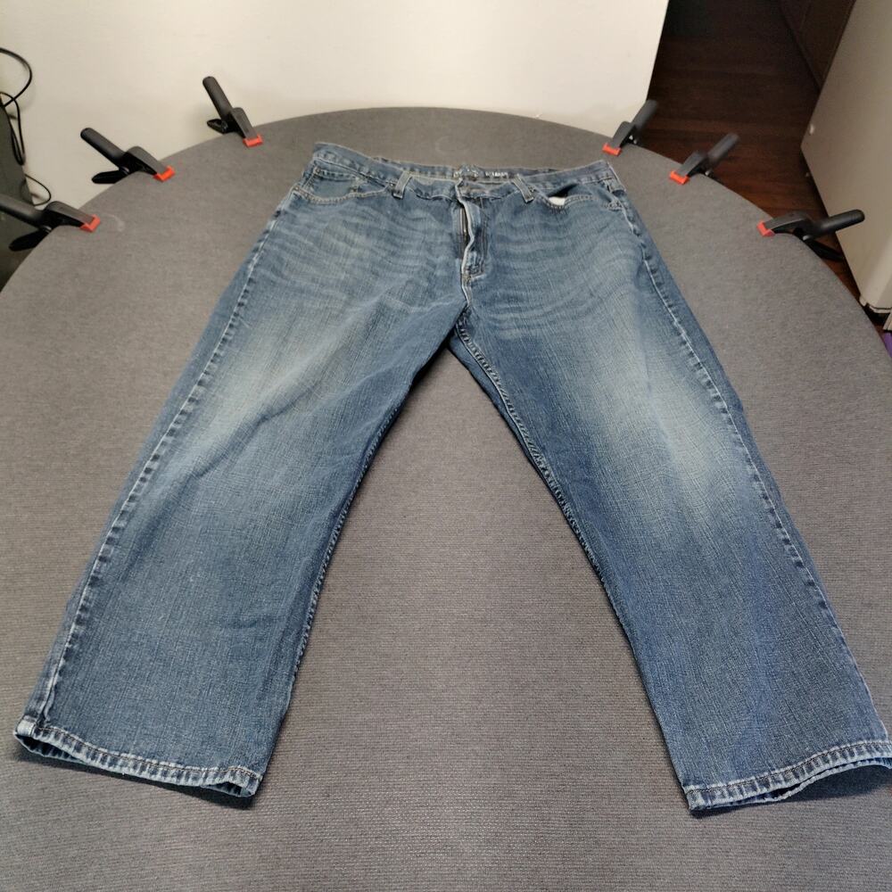Levi Signature Jeans Mens 42x30 Relaxed Straight Leg Blue Denim 5 Pocket